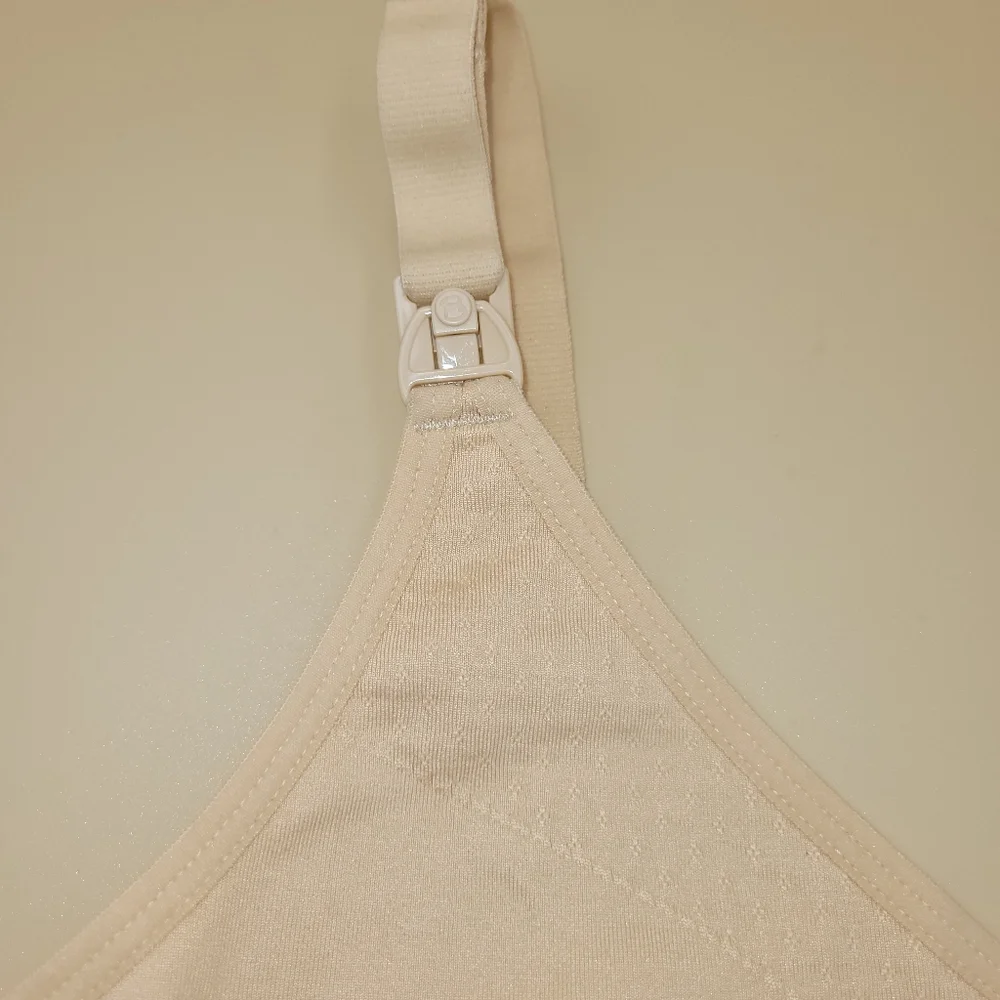 Bravado Basics‎ Nursing Bra Small Beige Rear Closure Front Release Hooks NWT